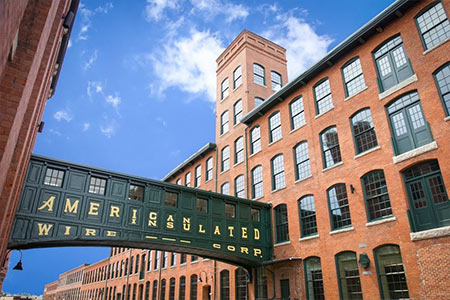 historical building with newly installed windows made by us