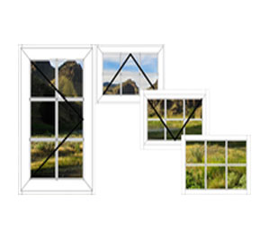 close up of aluminum windows